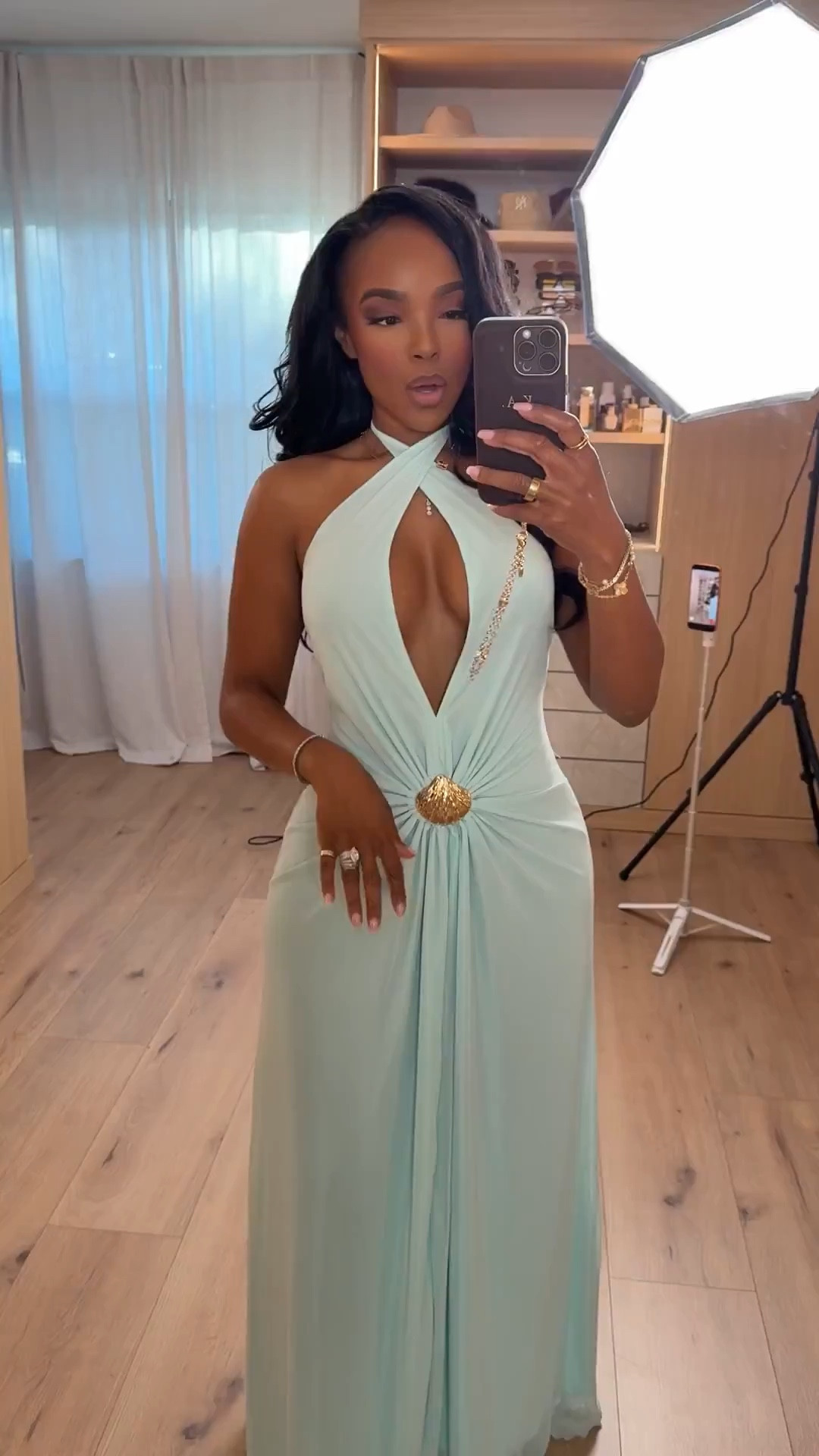 Scroll to shop this dreamy mint green gown that instantly feels elegant and elevated. The draped halter neckline and gold accent detail create a stunning silhouette that flows beautifully with every step.

Perfect for weddings, formal events, vacation dinners, gala nights, and special occasions.

#LTKootd #LTKWedding #LTKPetite

#LTKootd #LTKgrwm #LTKdayinmylife