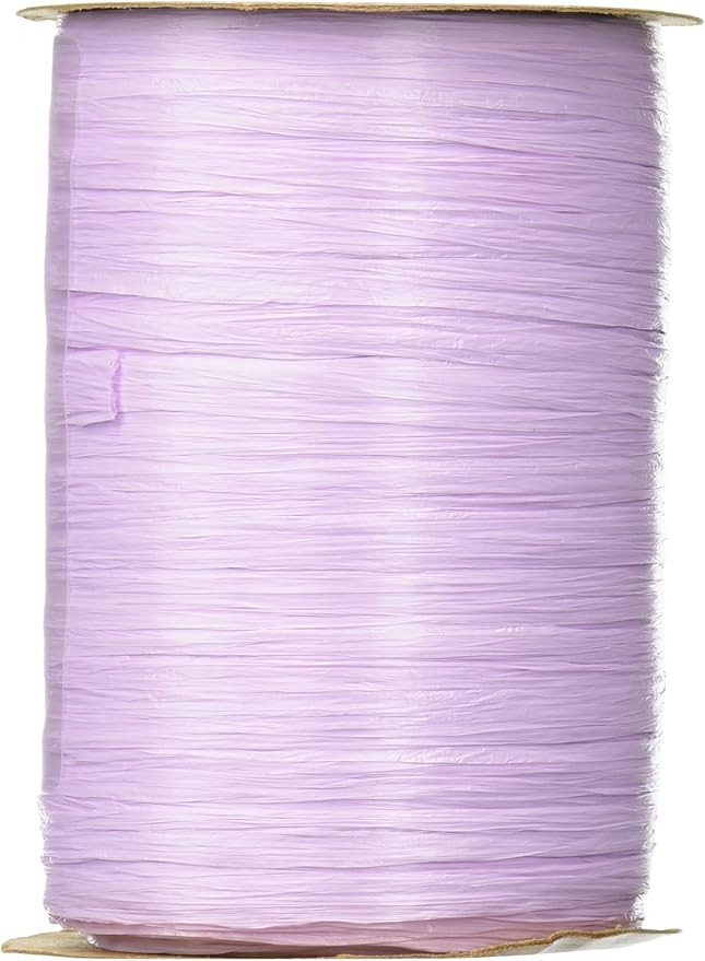 Berwick Craft Matte 1/4'' Wide Raffia Ribbon, Lavender Purple, 100 Yards, 7MM | Amazon (US)