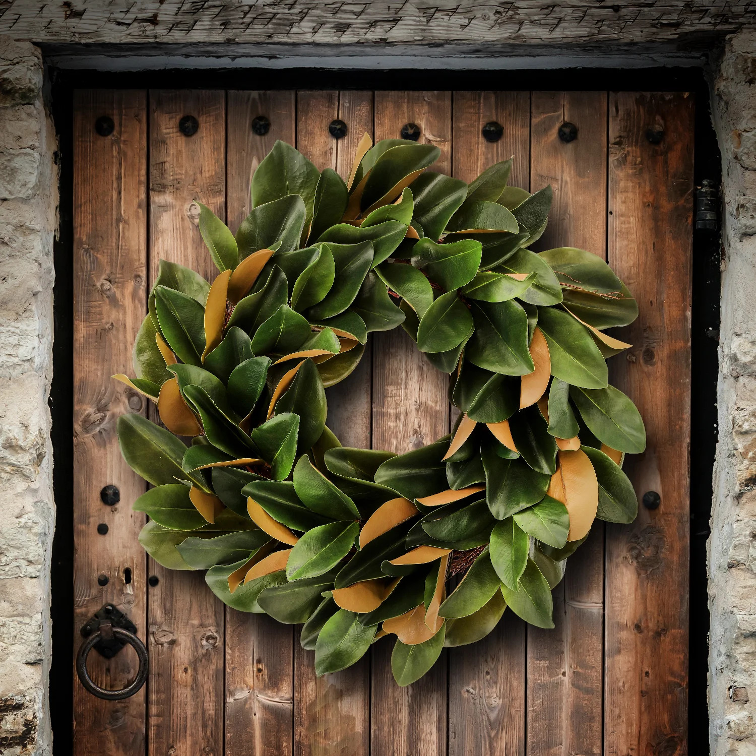 The Holiday Aisle® Faux Magnolia Polyethylene Plastic 27'' Wreath | Wayfair | Wayfair North America