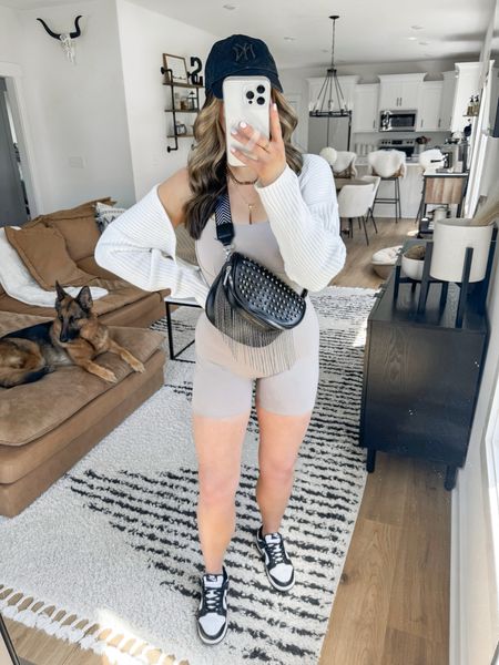 Spring Athleisure Outfit 🤍

Shrug — medium (color: white)
Activewear Romper — small (color: simply taupe)

Nike dunk low panda sneakers outfit | spring casual running errands outfit | spring athleisure outfit ideas | spring outfits | spring style | white ribbed sweater shrug outfit | belt bag outfit | amazon fashion finds | comfy casual spring outfit 



#LTKfindsunder50 #LTKstyletip #LTKfindsunder100