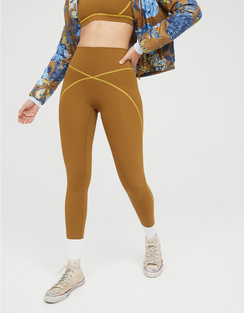 OFFLINE By Aerie Goals High Waisted Pop Stitch Legging | American Eagle Outfitters (US & CA)