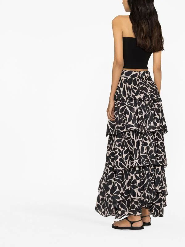 high-waisted graphic-print skirt | Farfetch Global