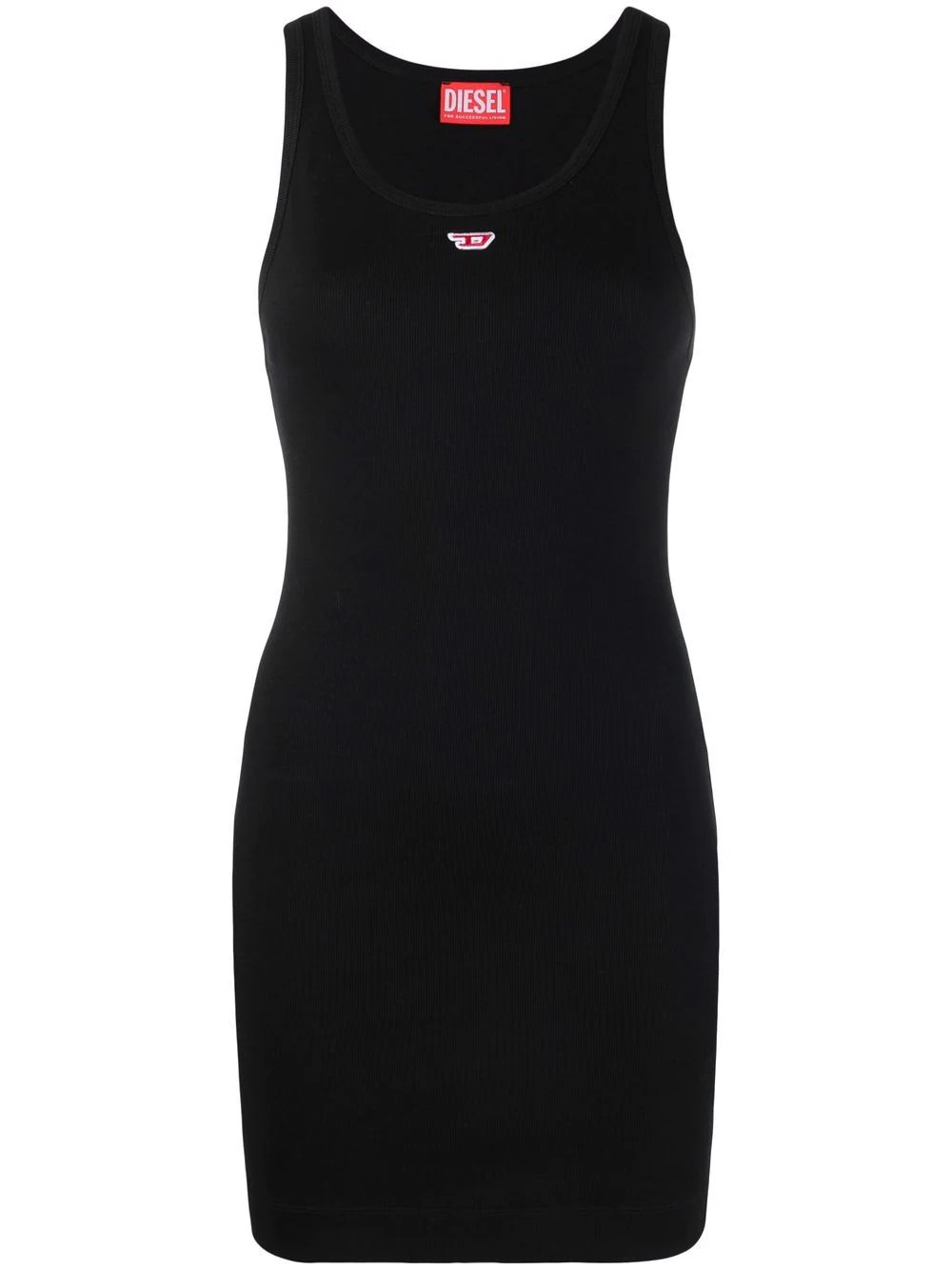 Diesel D-tank logo-print cotton dress - Black | Farfetch Global