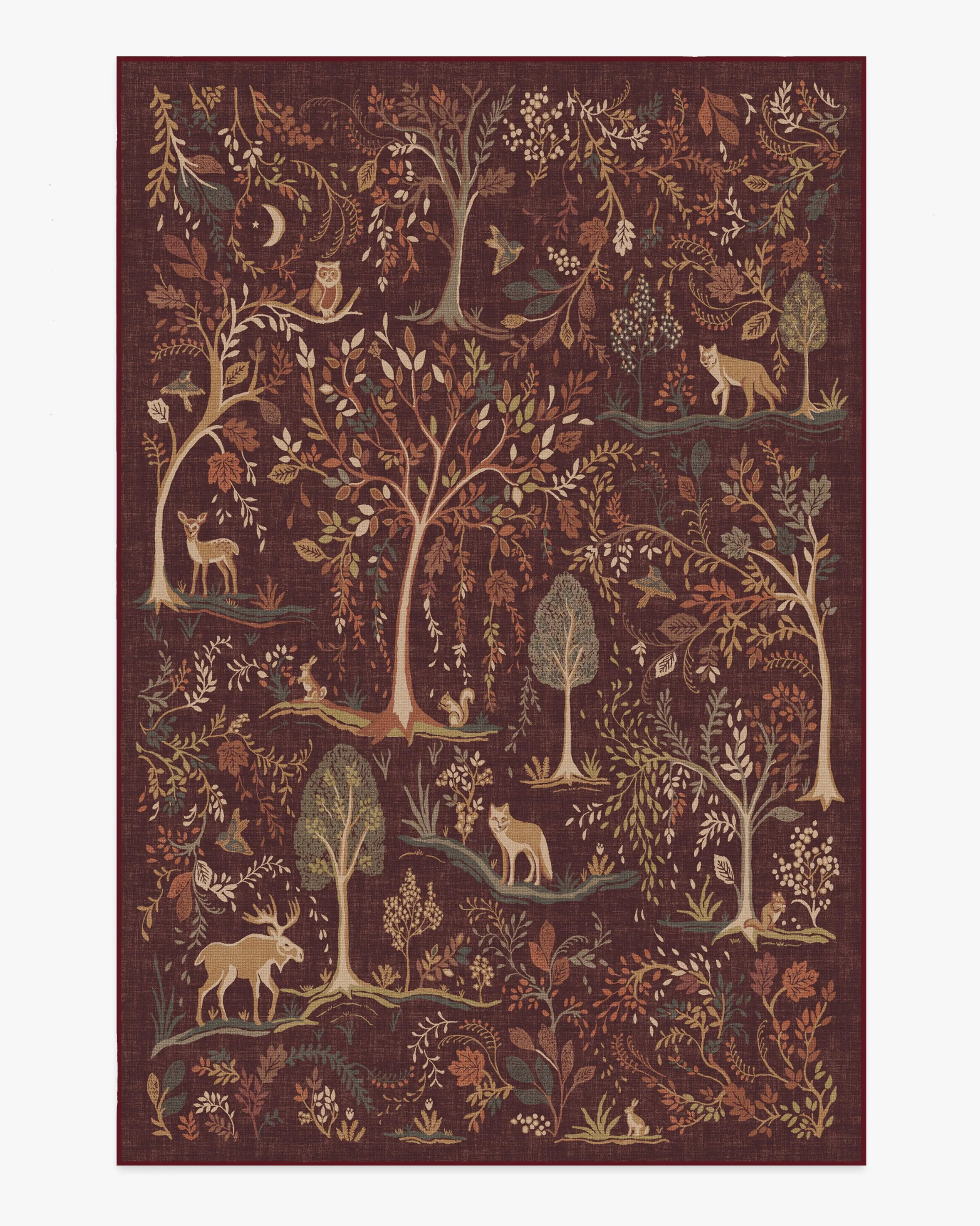 Wilder Burgundy Multicolor Tufted Rug | Ruggable