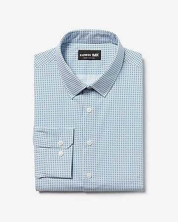 Extra Slim Printed Cotton Dress Shirt | Express