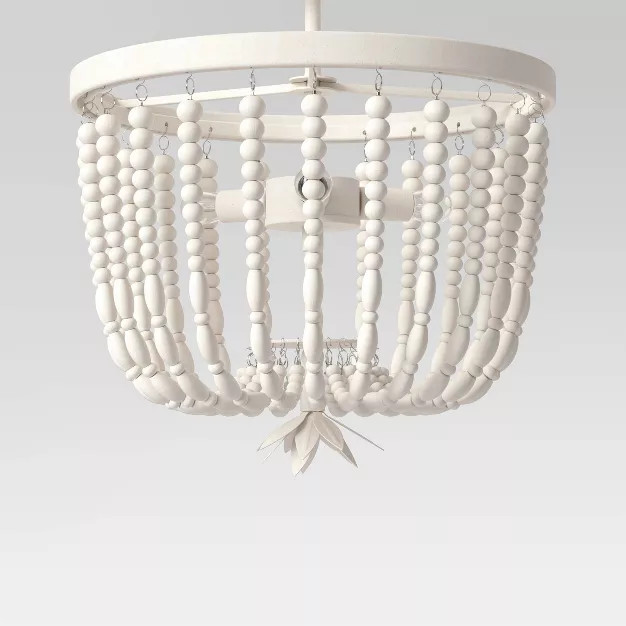 Medium Wooden Beads Chandelier White - Opalhouse™ | Target