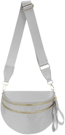 Pure Colour Crossbody Bag Bum Bag for Women,Spacious Purse Fanny Packs Belt Bag,Oversized Bum Bag... | Amazon (US)