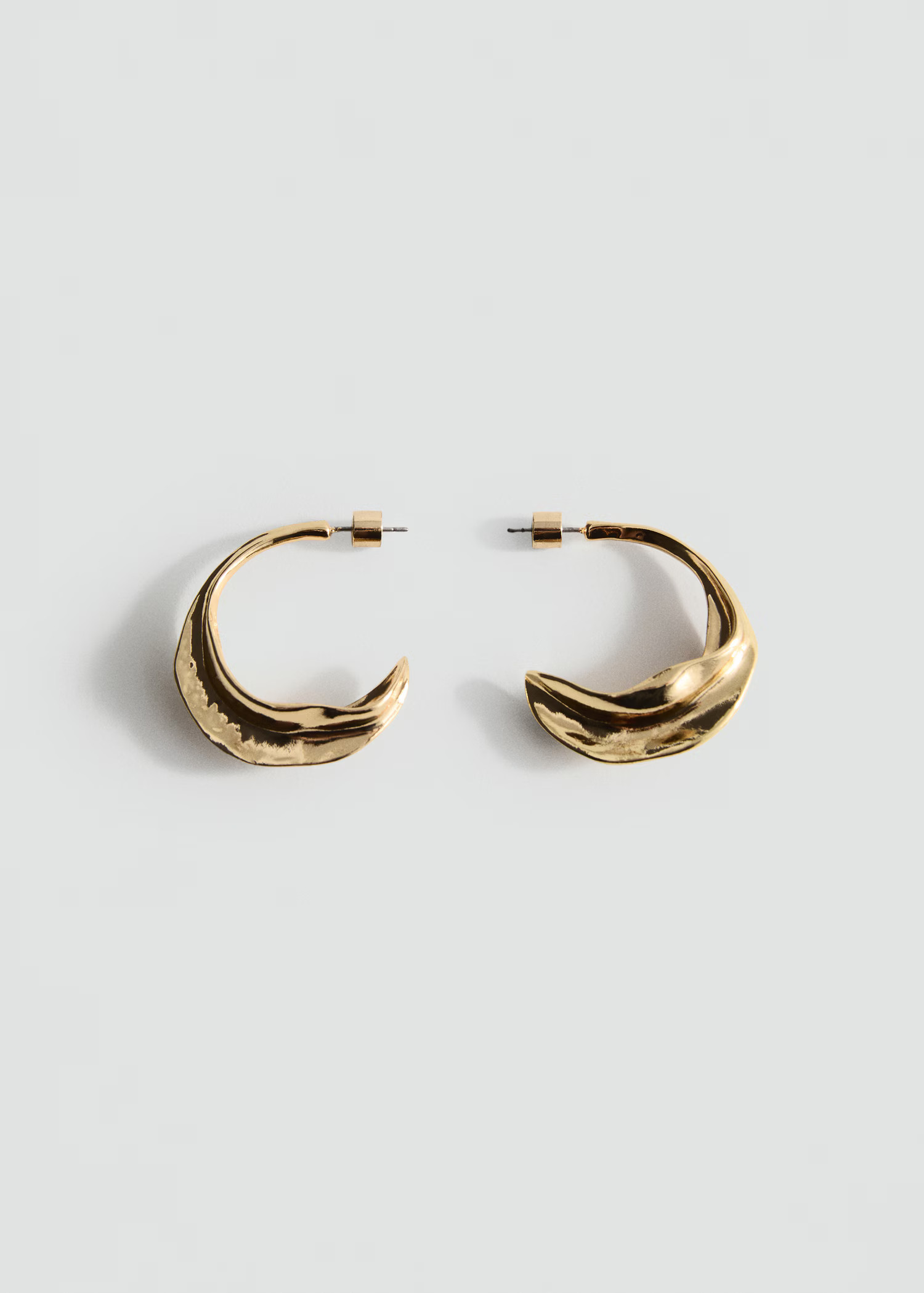 Embossed hoop earrings - Women | MANGO USA | Mango (US/MX/AU)