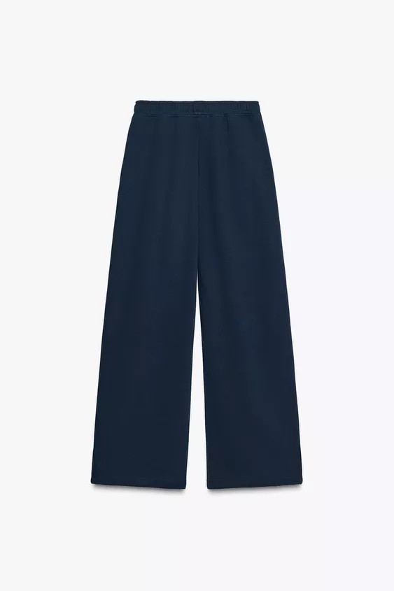 BASIC STRAIGHT-LEG PLUSH PANTS WITH ADJUSTABLE HEM | Zara Canada