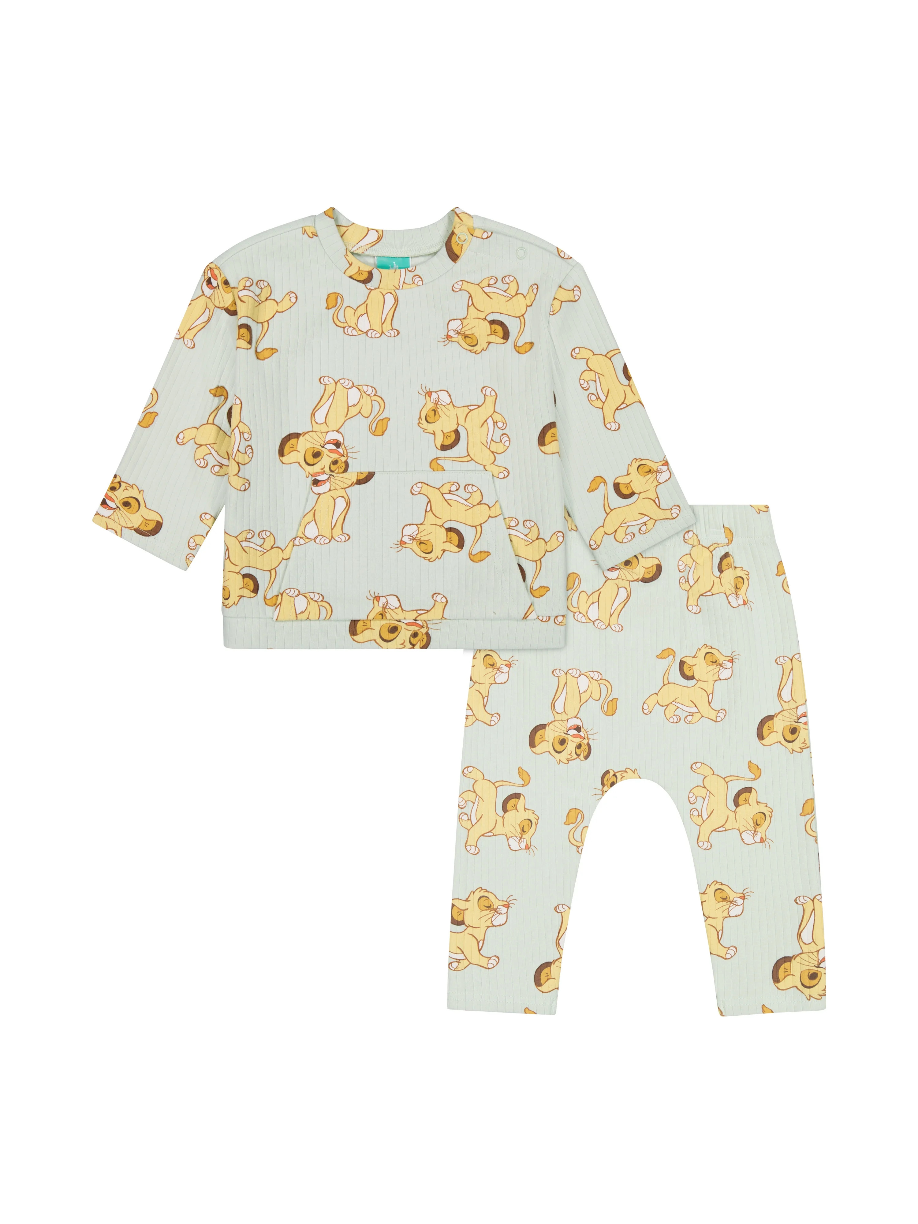 Lion King Baby Boy 2 Piece Rib Pant Set, Sizes 0/3 Months-24 Months | Walmart (US)