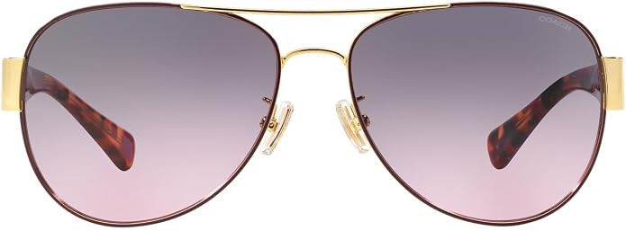 Coach womens Hc7059 Aviator Sunglasses | Amazon (US)