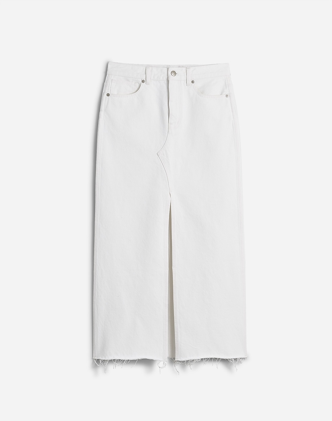 The Rilee Denim Midi Skirt in Tile White | Madewell