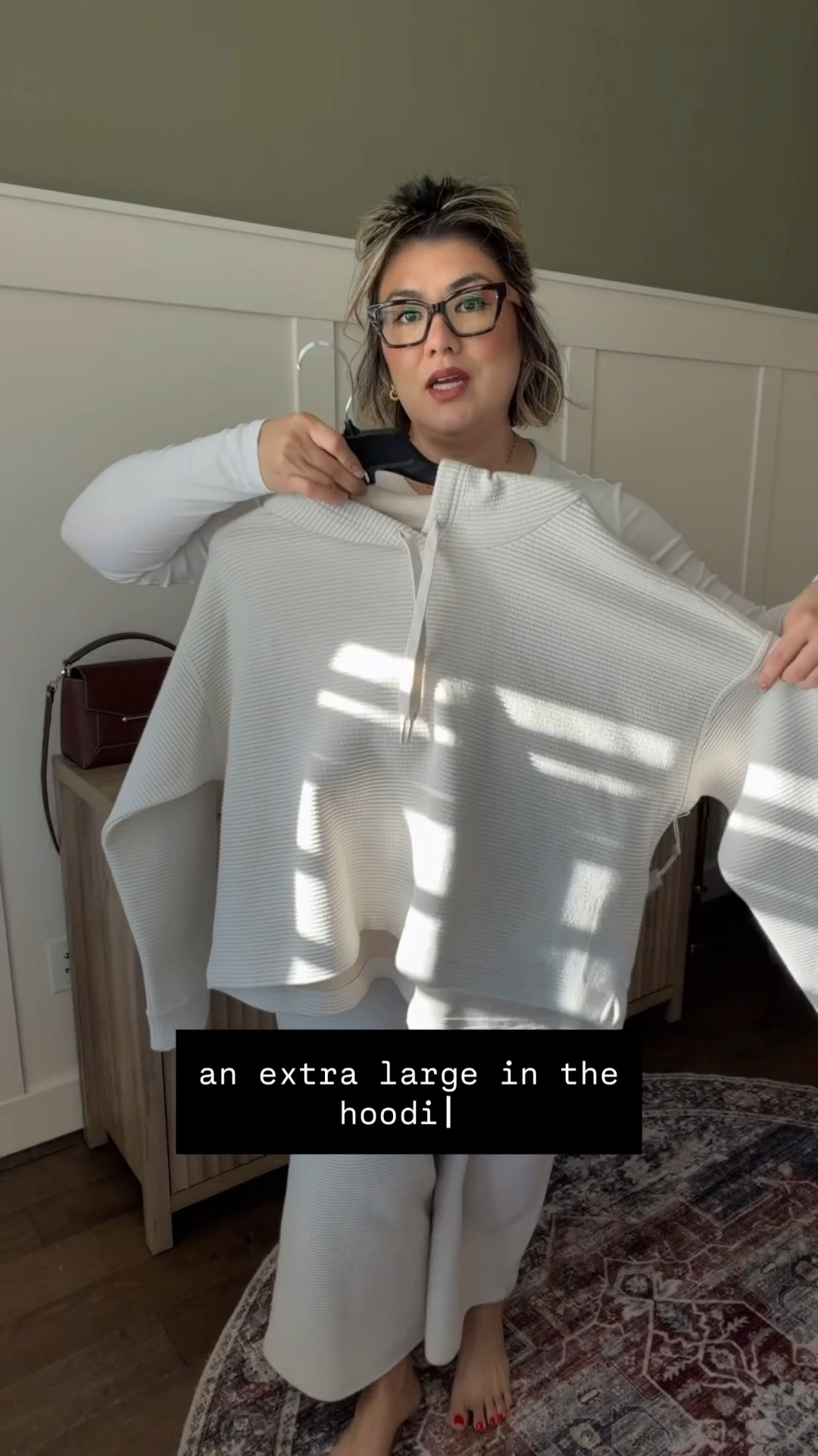 Keeping this one for sure. I was hesitant to buy the cream because I absolutely hate when the dimples on my legs show through the light colored a fabric however, this one didn’t do that because of the rib texture I got the bottoms in a size large, and a size up to an extra large in the hoodie.

#LTKgrwm #LTKootd #LTKMidsize