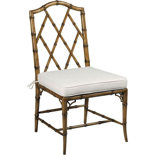 Cinar Faux Bamboo Side Chair, Hazelnut/Linen | One Kings Lane