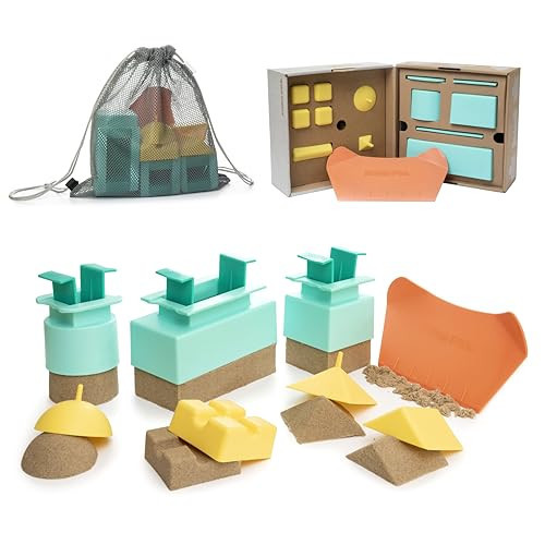 Sand Pal Beach Toys for Kids - 9 Pieces Travel-Friendly Snow Toys for Kids Ages 3-12 - Outdoor & Indoor Play Sandbox Toys Set - Sand/Snow Castle Building Molds & Tools Kit for Adults with Mesh Bag | Amazon (US)