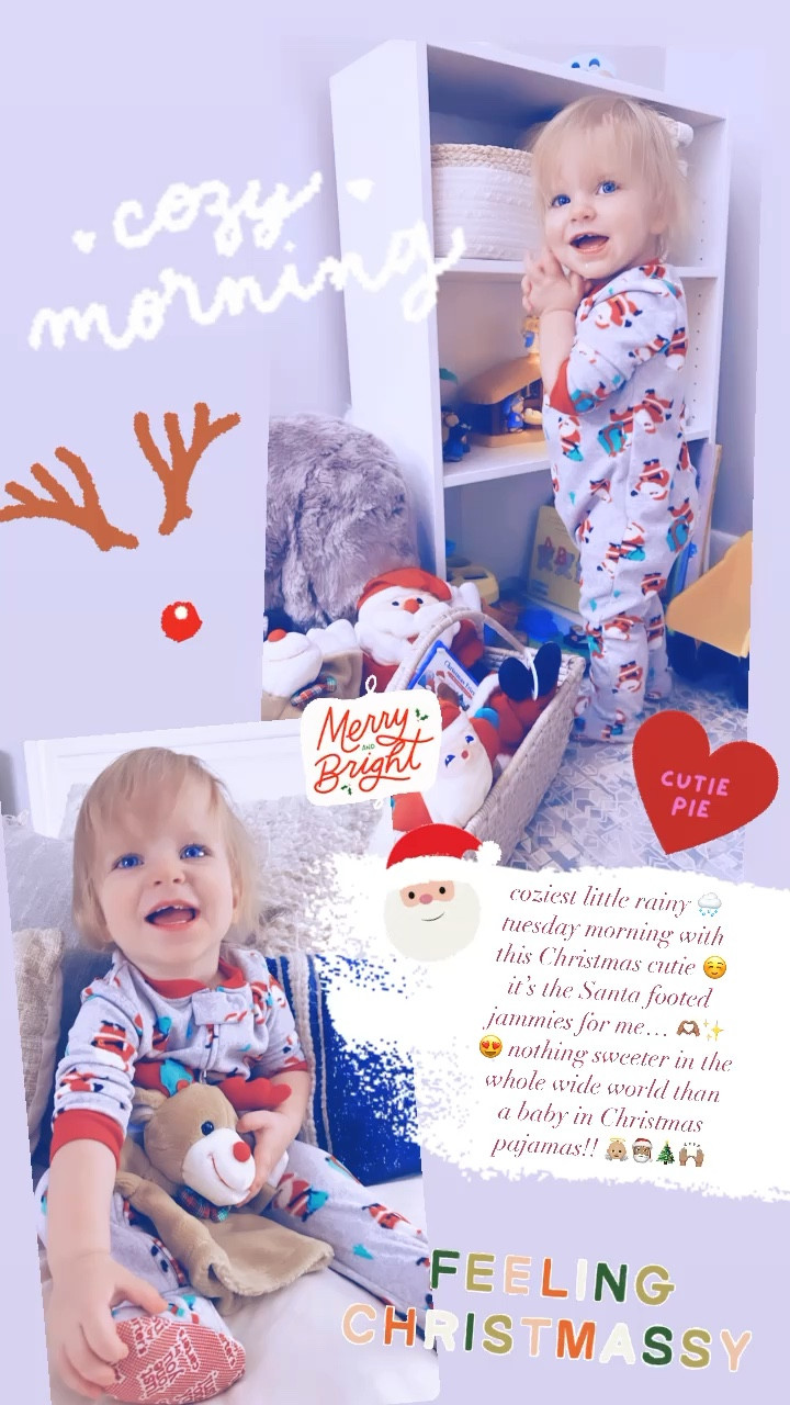 coziest little rainy 🌧 tuesday morning with this Christmas cutie ☺️ it’s the Santa footed jammies for me… 🫶🏽✨😍 nothing sweeter in the whole wide world than 
a baby in Christmas pajamas!! 👼🏼🎅🏽🎄🙌🏽

#LTKSeasonal #LTKHoliday #LTKbaby