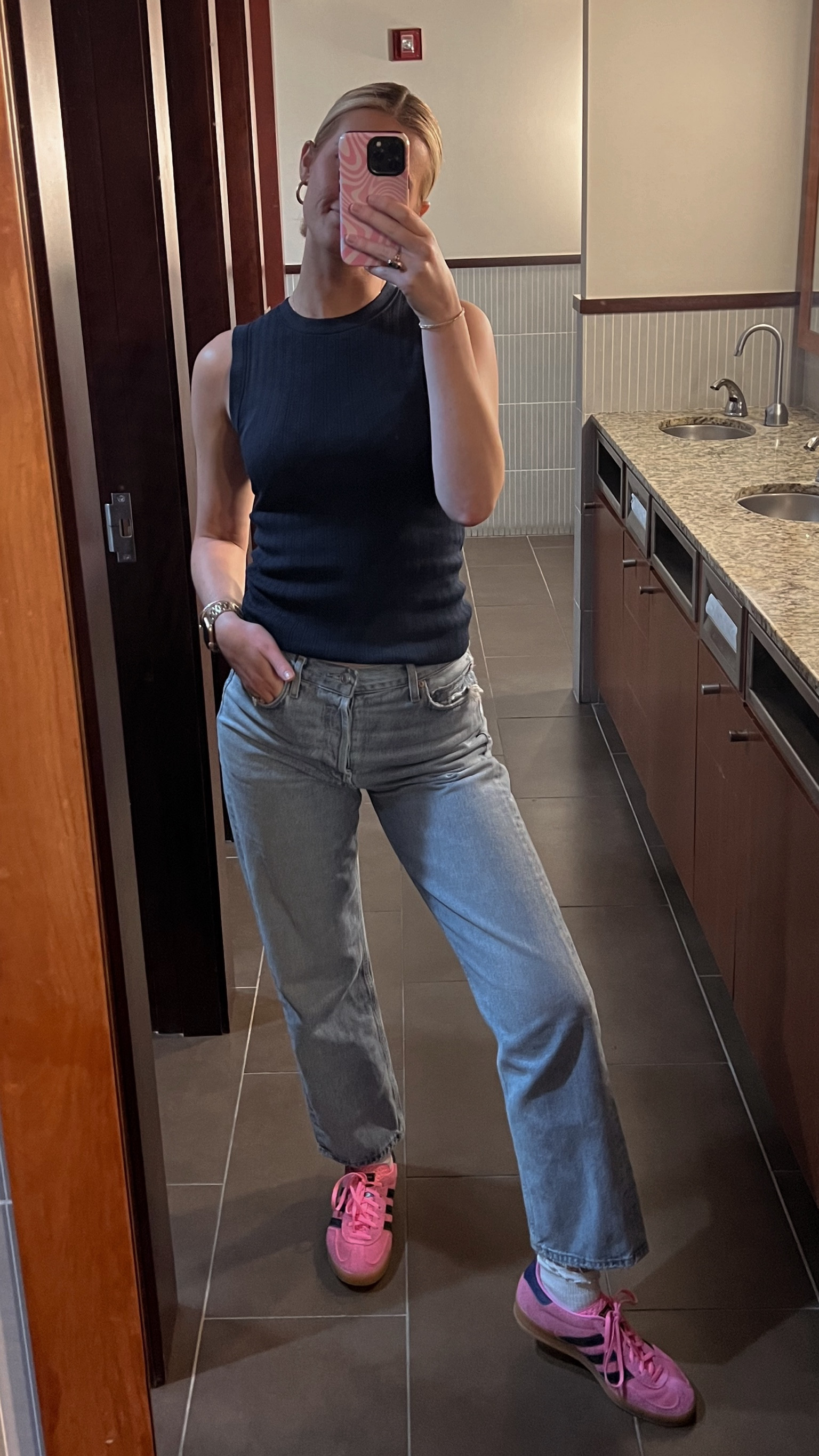 Casual Friday! Love love these agolde jeans 💗🫶 sized up to a 27 for a more relaxed fit!

Agolde jeans, adidas gazelle 

#LTKsalealert #LTKshoecrush #LTKSeasonal