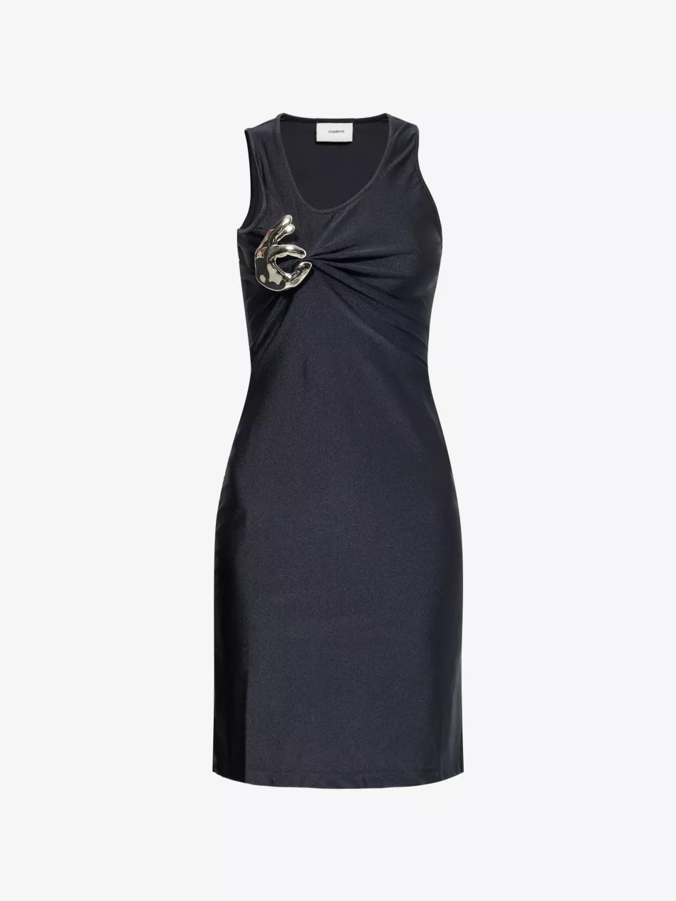 Single Emoji Ruched Stretch-Woven Mini Dress | Selfridges