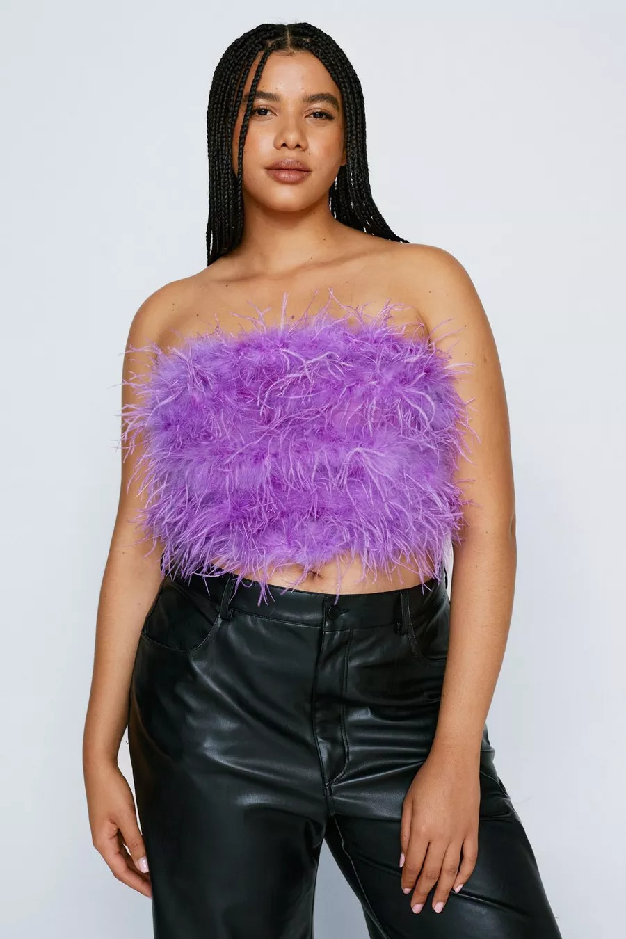Plus Size Feather Bandeau Top | Nasty Gal (US)
