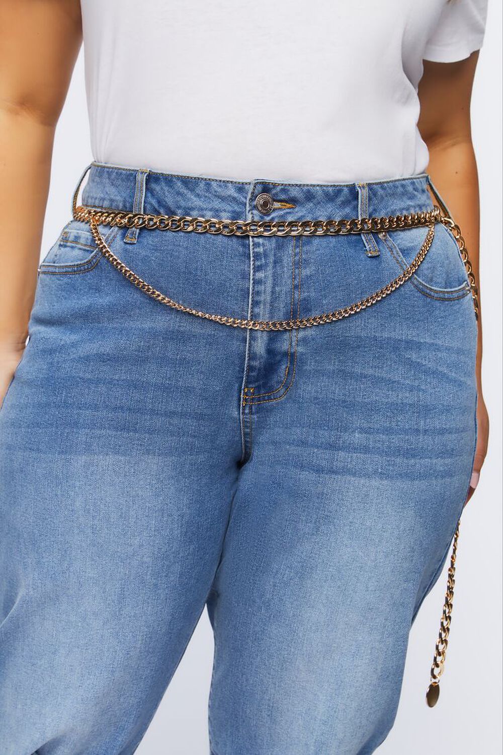 Plus Size Layered Curb Chain Belt | Forever 21 (US)