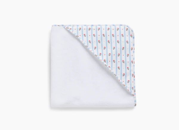 Hooded Towel - Floral Stripe | Hill House Home