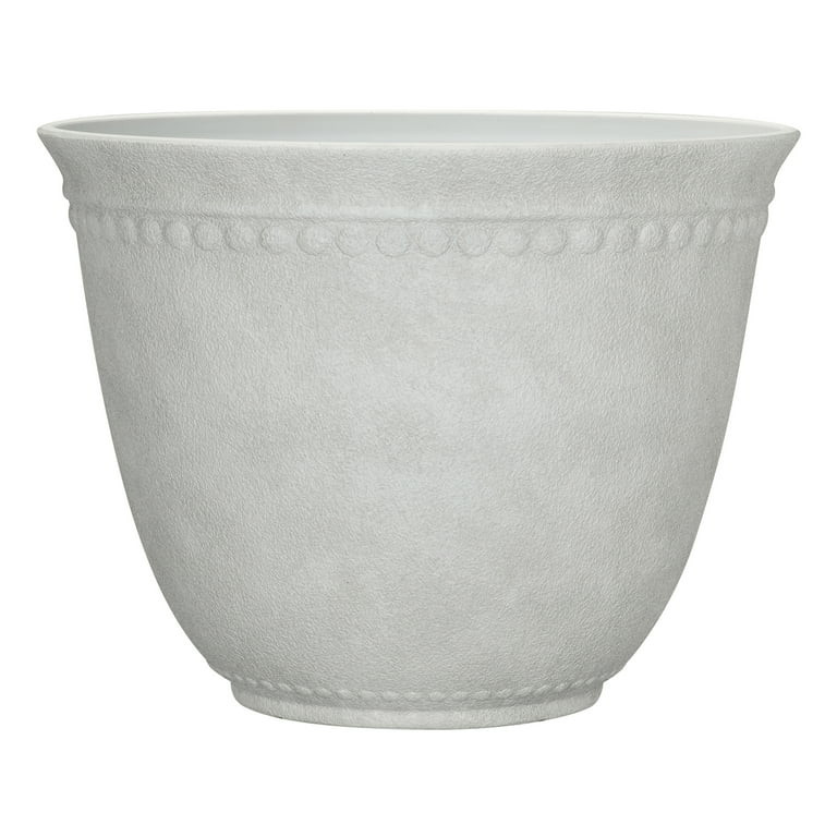 My Texas House Asti White Planter 18-Inch Recycled Resin | Walmart (US)