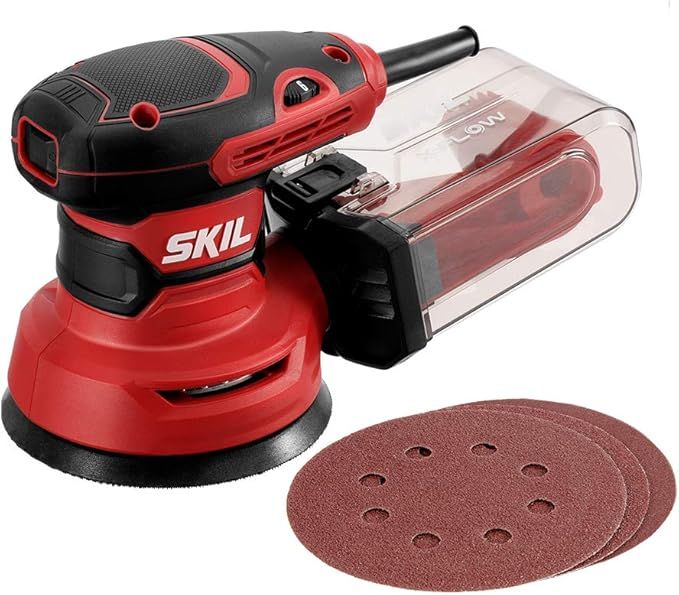 SKIL 5” Random Orbital Sander with Cyclonic Dust Box & 3pc Sanding Sheet - SR211601 | Amazon (US)