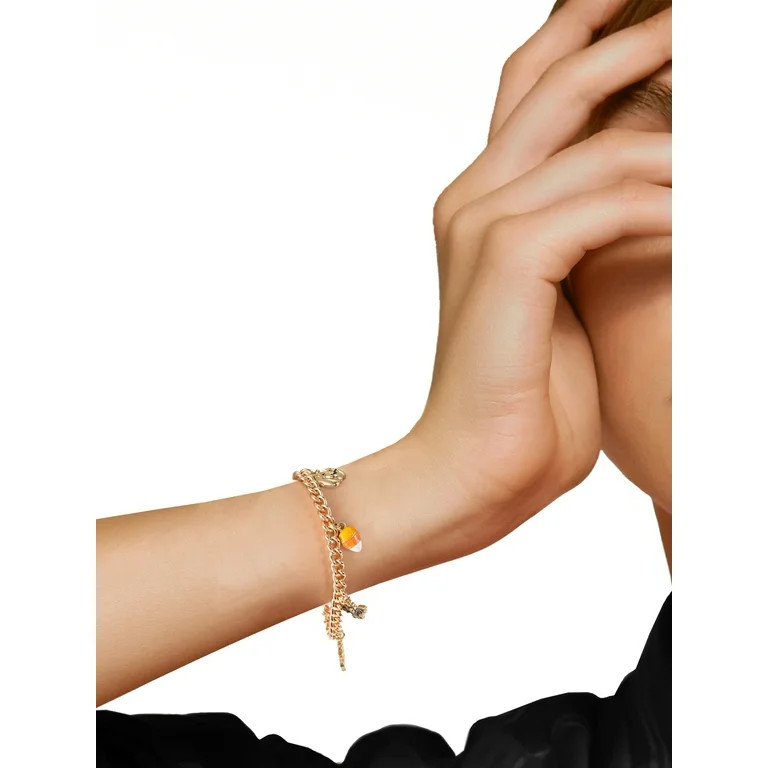 Way to Celebrate Halloween Goldtone Candy Corn Charm Bracelet, 1 Piece - Walmart.com | Walmart (US)