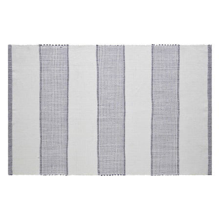 Indoor/Outdoor Striped Accent Rug, Blue and White, 38" x 58", by My Texas House | Walmart (US)