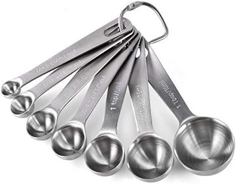Measuring Spoons: U-Taste 18/8 Stainless Steel Measuring Spoons Set of 7 Piece: 1/8 tsp, 1/4 tsp,... | Amazon (US)