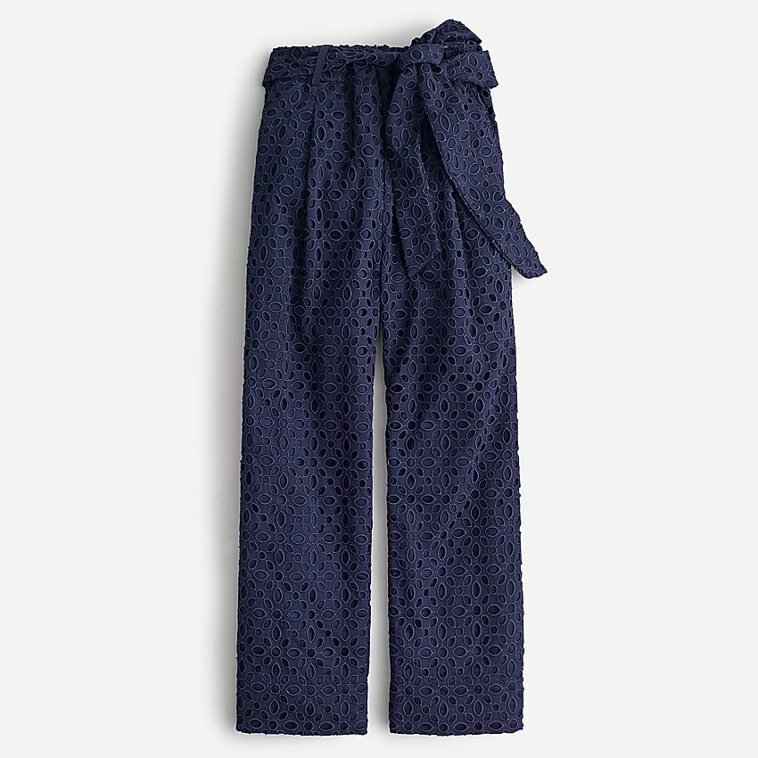 Tie-waist eyelet pant | J. Crew US