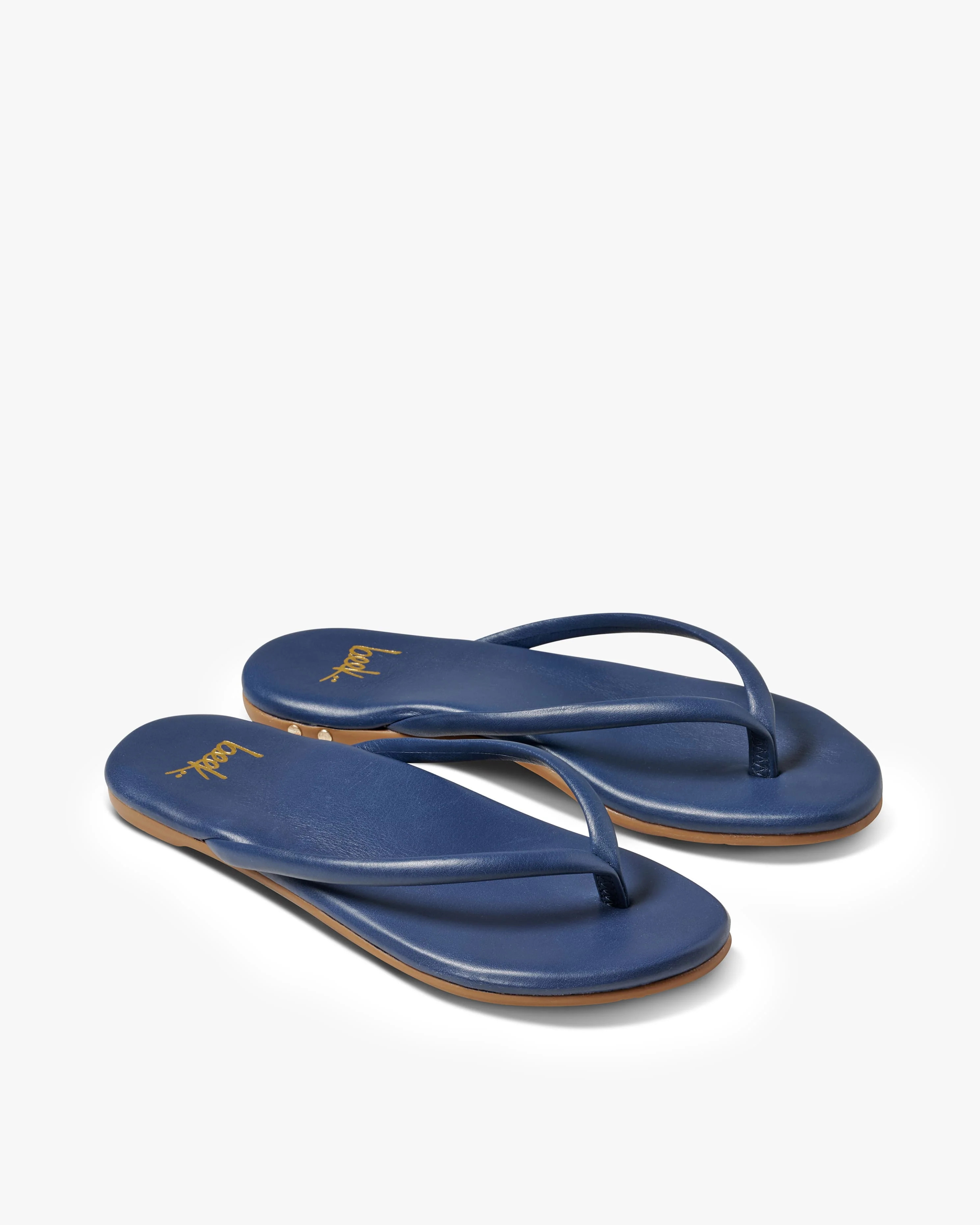Sunbeam Leather Flip Flop Sandal - Navy | beek | beek