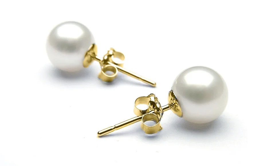 4.00 CTTW Genuine Cultured Pearl Earring in 18k Yellow Gold - Walmart.com | Walmart (US)