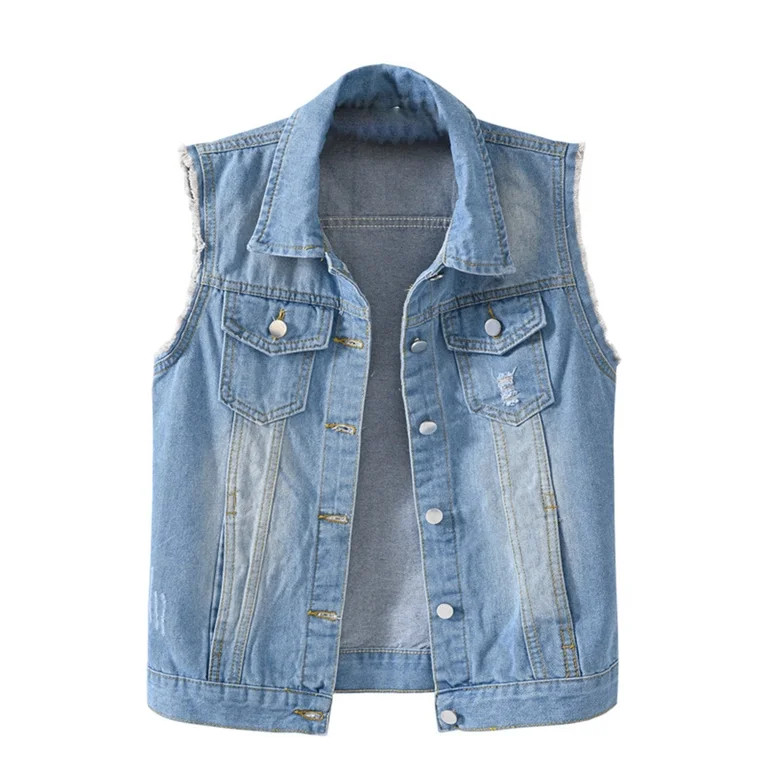 Clearance!Sleeveless CamisoleSpaghetti strap tank topMulti Color Denim Vest Female Short Spring a... | Walmart (US)