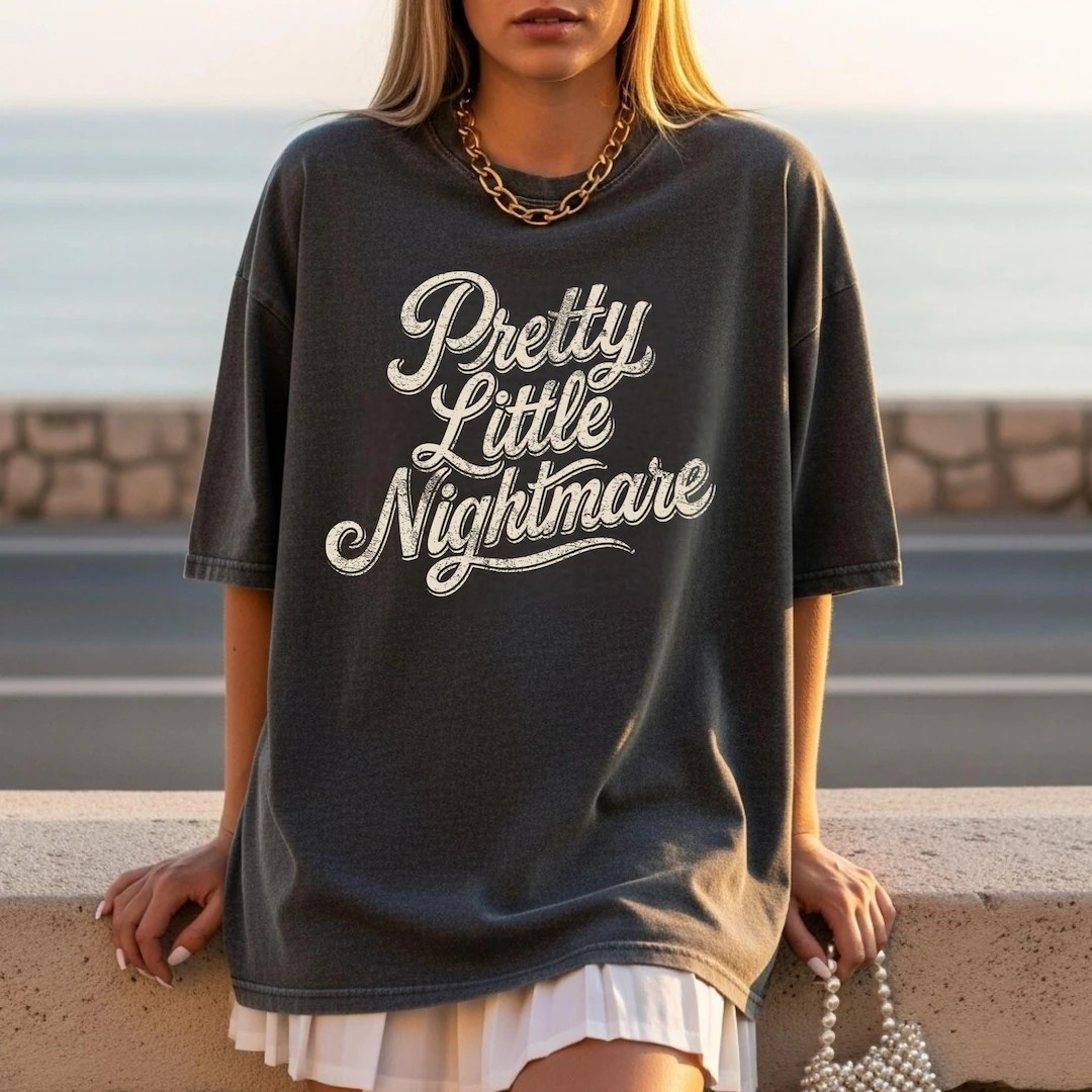 Pretty Little Nightmare Shirt, Spooky Season Graphic Tee, Halloween Comfort Colors Tshirt, Cute F... | Etsy (US)