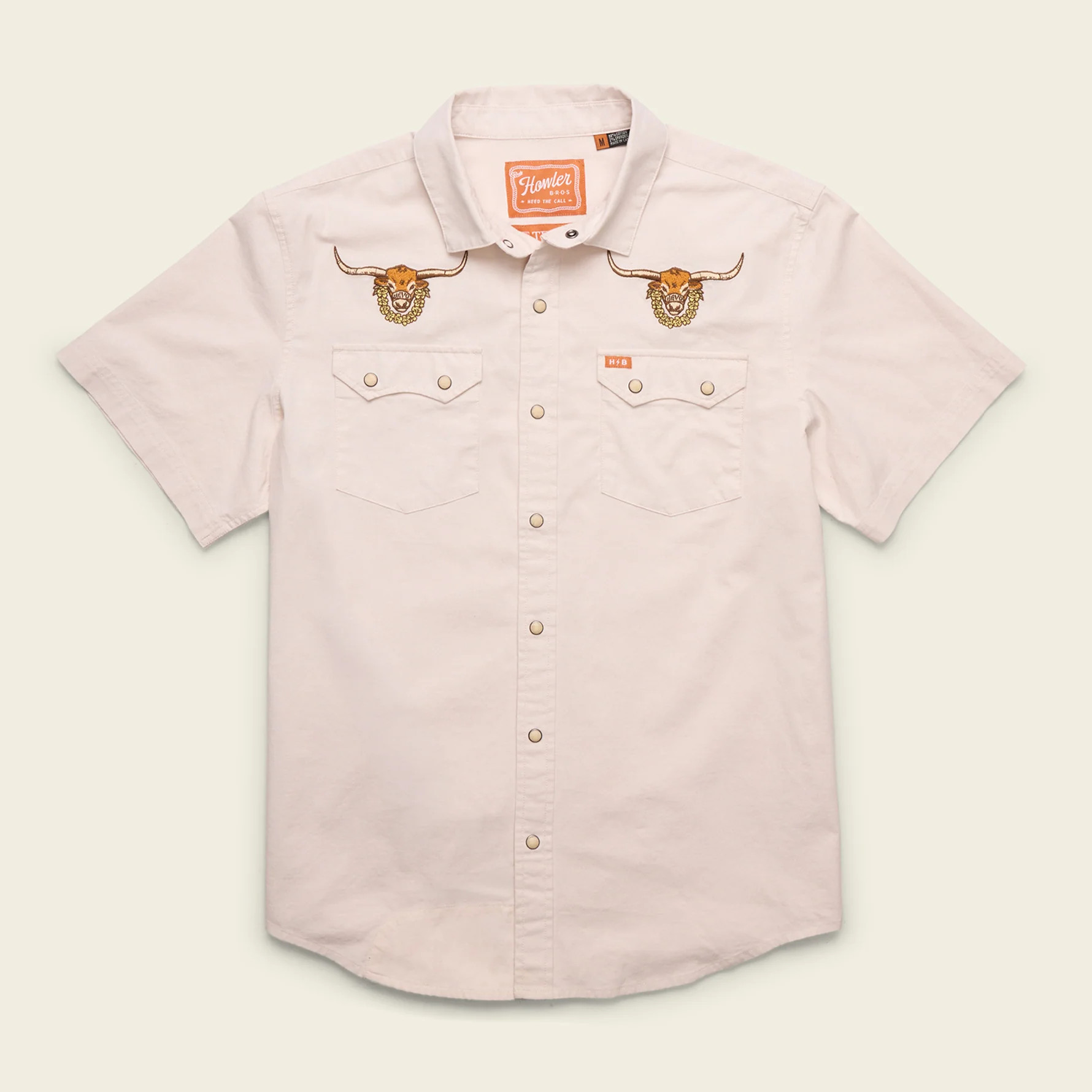 Texas Longhorns Crosscut Deluxe Shortsleeve Snapshirt - Bevos : Riverb | Howler Brothers