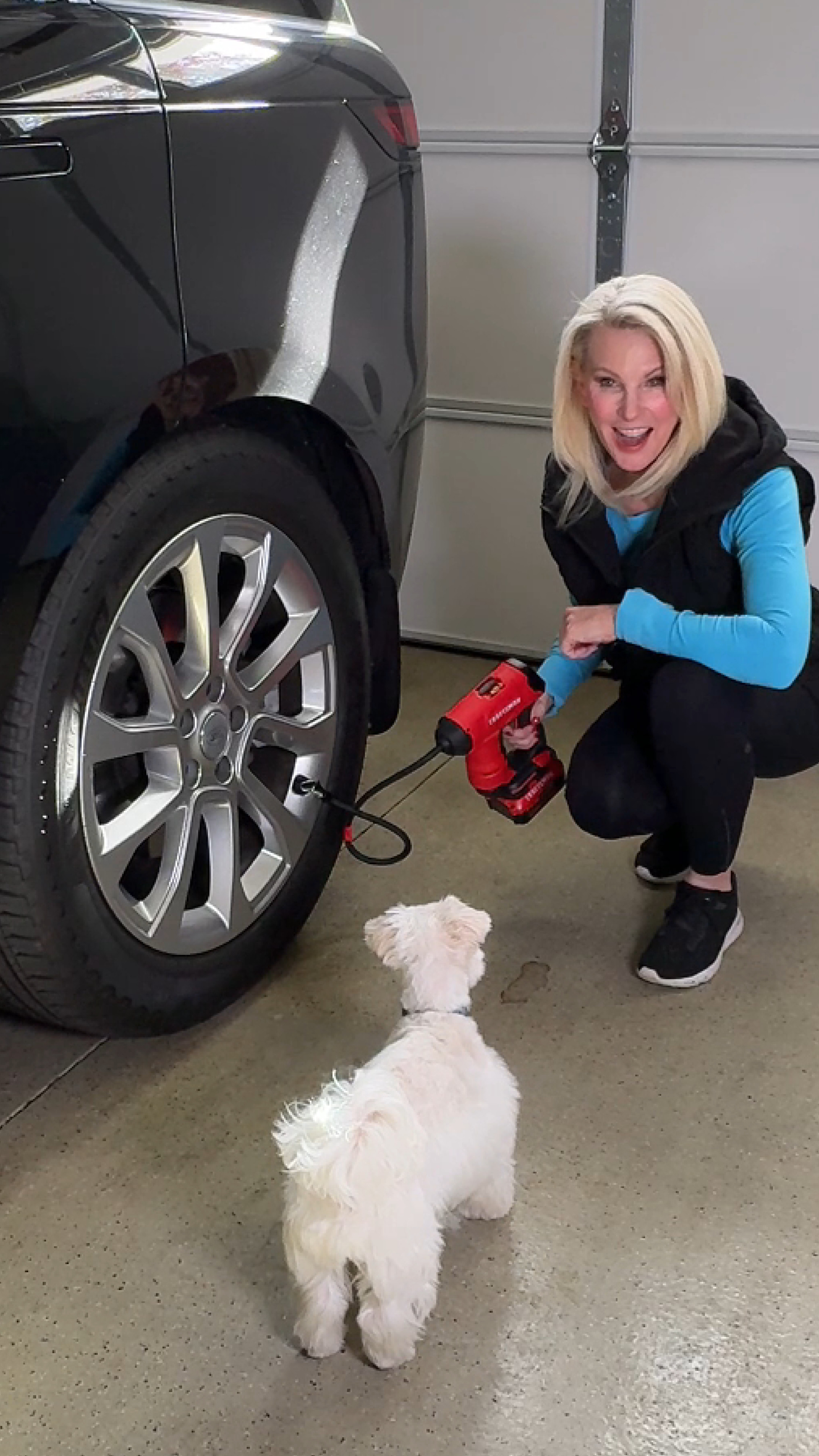 MUST HAVE! CRAFTSMAN® Cordless Air Inflator #ad @loweshomeimprovement  😁Inflate your car tires in the comfort and safety of your own home. I love how FAST this inflator worked on my large car tires. Easy to use with digital read out pressure gauge. Inflate bike tires, air mattresses, pool floats, and more. Don’t forget the battery! Great gift idea on sale Black Friday. #lowespartner

 

#LTKCyberWeek 

#LTKSaleAlert #LTKHome