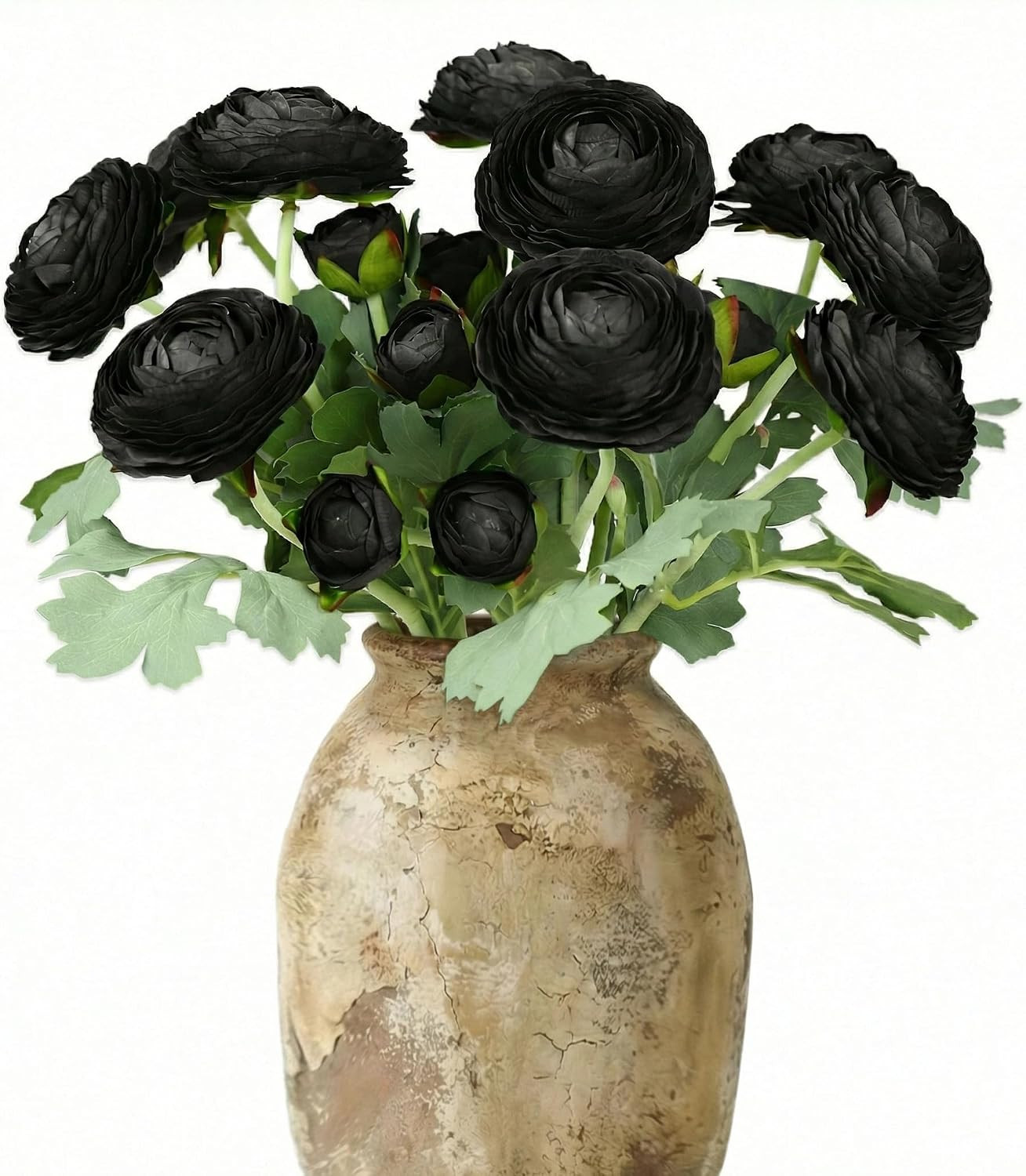 Artificial Ranunculus Flowers with Real Touch Stem,Silk Ranunculus Flowers (Black, 10) | Amazon (US)