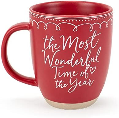 Elanze Designs Wonderful Raw Clay Bottom Red 16 ounce Ceramic Christmas Coffee Mug | Amazon (US)