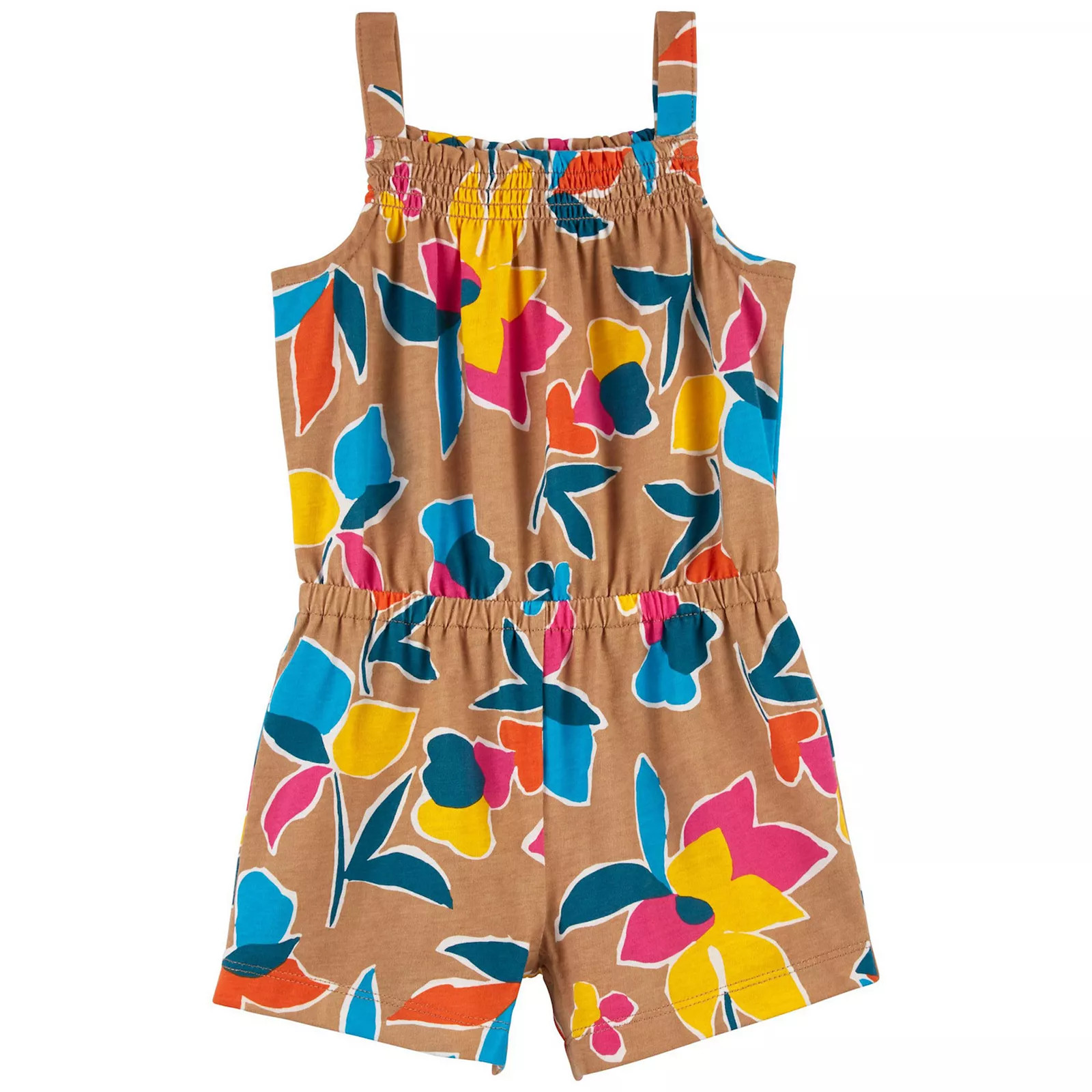 Baby & Toddler Girl Carter's Carter's Baby & Toddler Girl 1-Piece Brown Floral Romper, Toddler Girl' | Kohl's