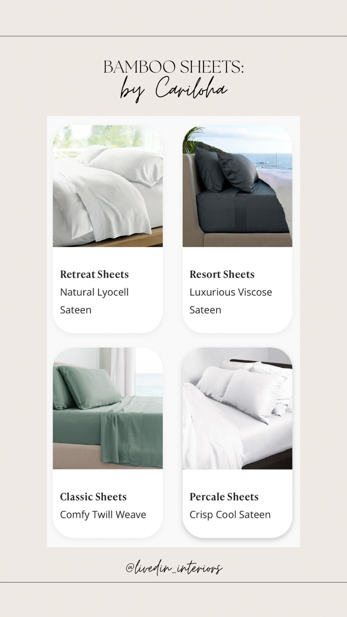 Bamboo temperature regulating sheets by Cariloha. Perfect for summer! [ad] 

Bedroom design, home decor, vintage meets modern, interior design, bamboo fabric, bedroom decor 

#LTKHome #LTKSummerSales #LTKSeasonal