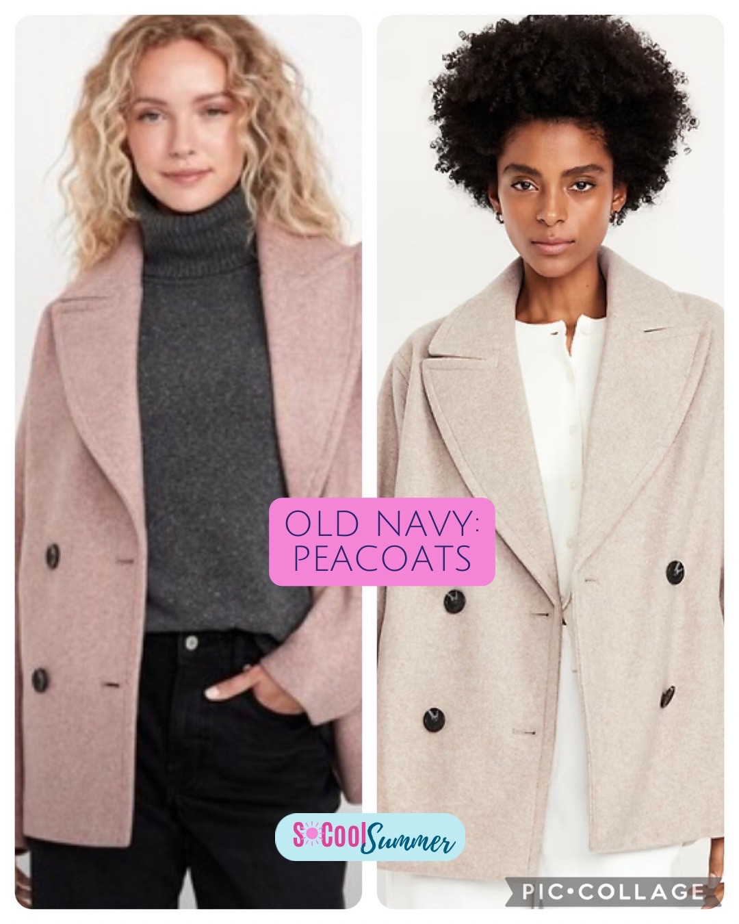 Cool toned peacoats at Old Navy.  Perfect for this time of year!

#hocsummer #coolsummer #lightsummer #truesummer #softsummer #pastelsummer #darksummer #brownsummer #sweetpeasummer #summerpalette #summerfinds

#LTKStyleTip #LTKSaleAlert #LTKSeasonal
