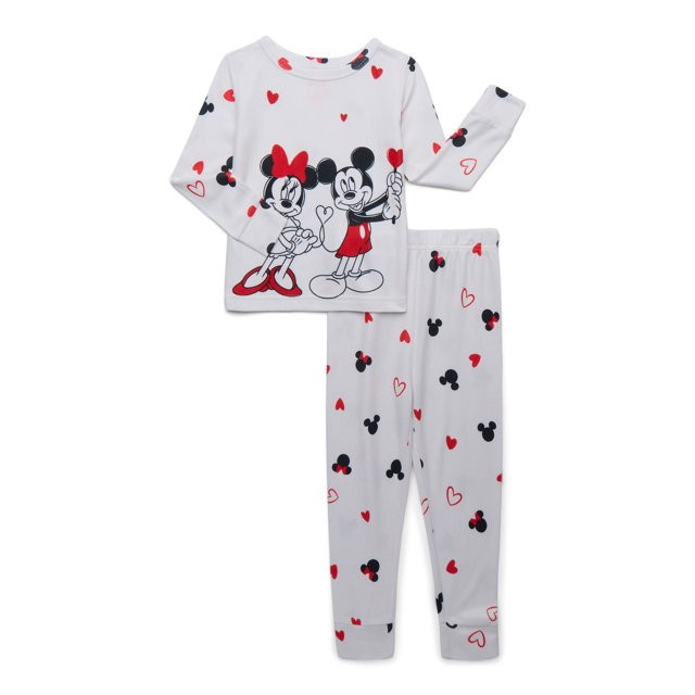 Character Toddler Unisex Valentine's Day Pajama Set, 2-Piece, Sizes 12M-5T | Walmart (US)