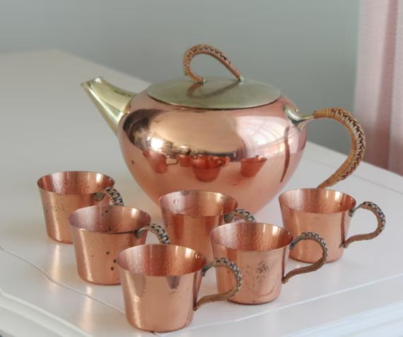 Copper Tea Set Designed by Erich Kolbenheyer for EKW Austria | Etsy Canada | Etsy (CAD)