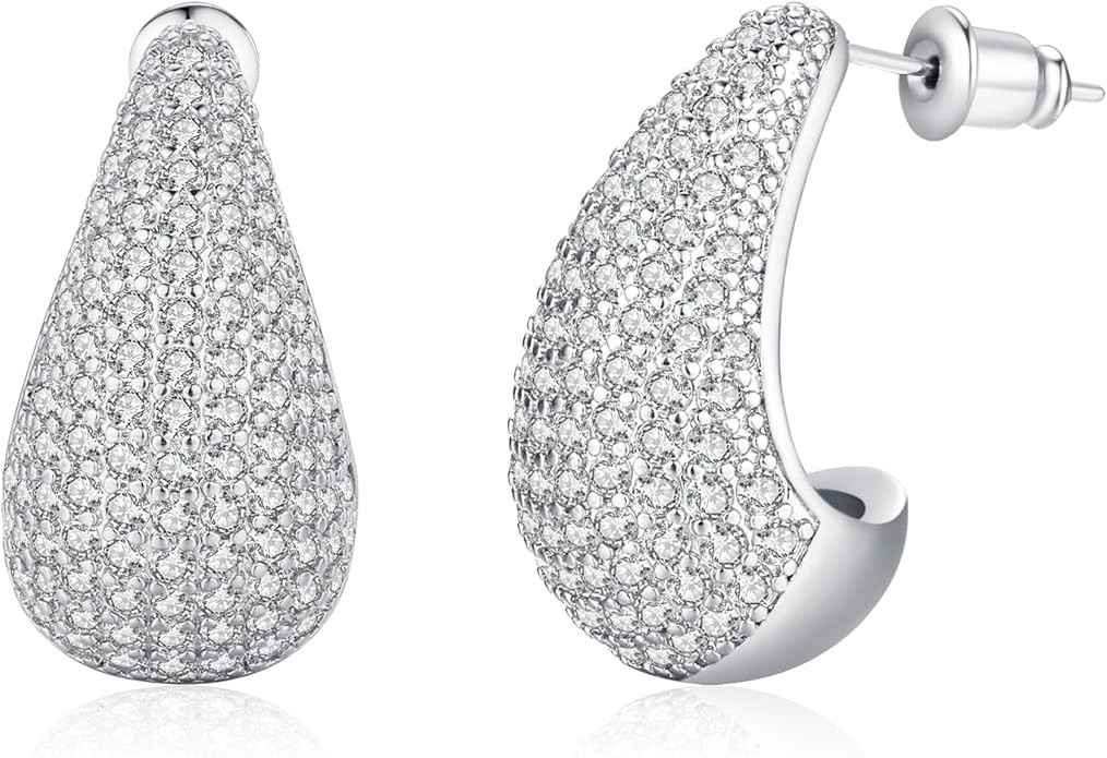 Tear Drop Earrings ??? ?????, Chunky Gold Hoop Earring ????... | Amazon (US)