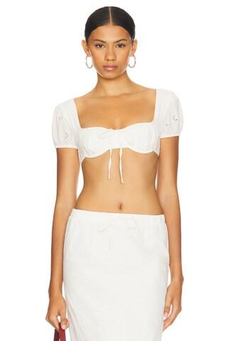 LOBA Petra Crop Top in White from Revolve.com | Revolve Clothing (Global)