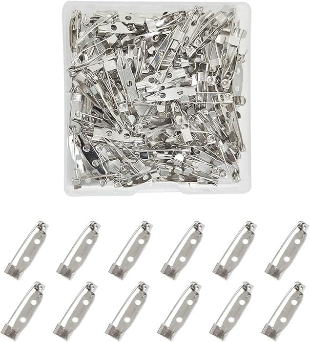 100 Pcs Locking Pins Backs Safety Clasp Brooch, Silver Brooch Clasp Pin, Backs Safety Clasp, for ... | Amazon (US)