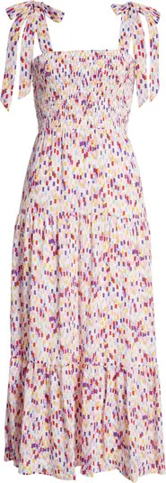 Confetti Smocked Bodice Maxi Sundress | Nordstrom