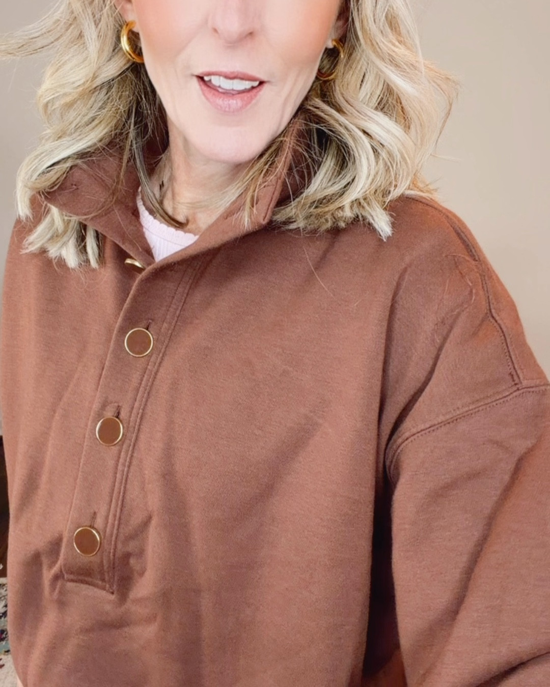 Looks like Aerie. Priced like Walmart.
These are the kind of cozy finds you do a double take on. The Time and Tru quarter-button fleece is soft, sporty, and so easy to throw on—high neckline, relaxed fit, and under $20. The Scoop mineral-wash fleece set takes loungewear up a notch with ultra-soft fabric, an on-trend flare leg, and a matching cropped hoodie that feels polished but still comfy. Comment SHOP for all the details  

Everything here is under $30, wearable on repeat, and proof you don’t have to compromise style or comfort for the price.
