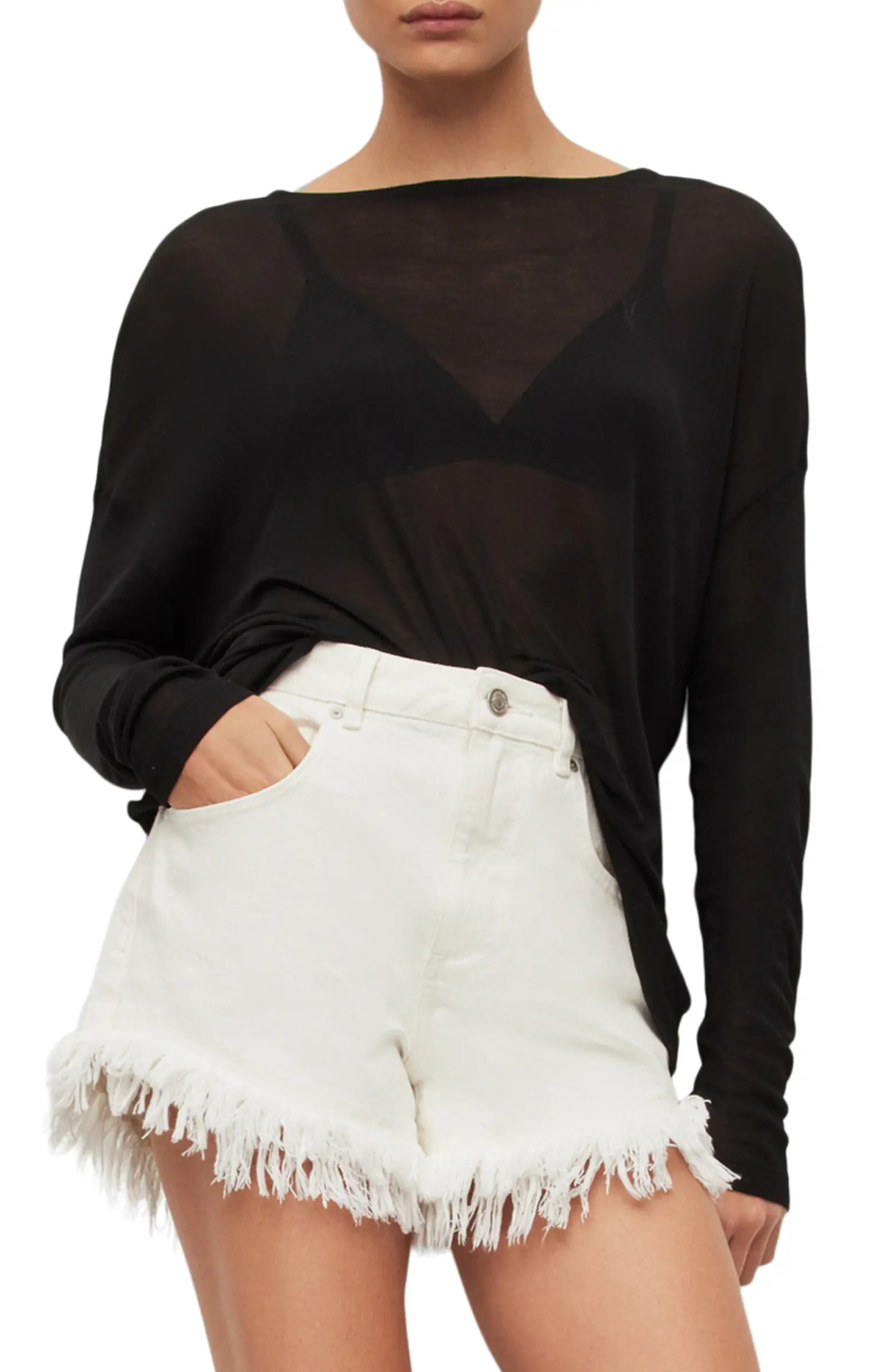 Rita Oversize Long Sleeve T-ShirtALLSAINTS | Nordstrom